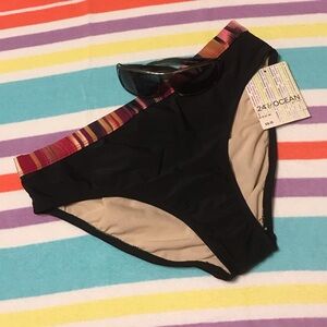 NWT Bikini Bottom with Multicolor Waistband